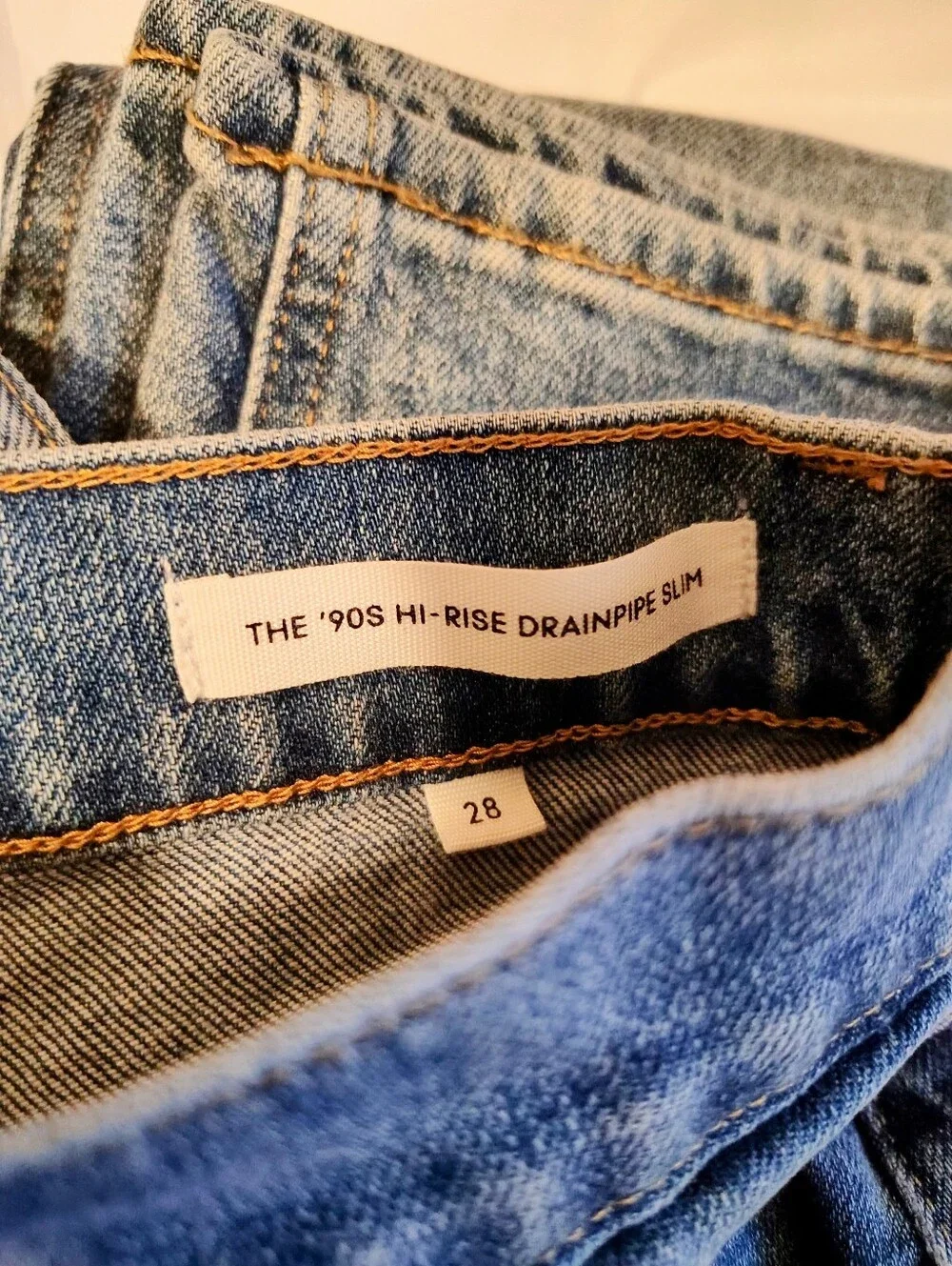 Aritzia Denim Forum 90s Hi-Rise Drainpipe Slim Jeans 28 Button Fly Straight